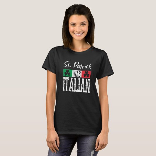 St. Patrick was Italiaans St. Patrick's Day Shamro T-shirt (Voorkant volledig)