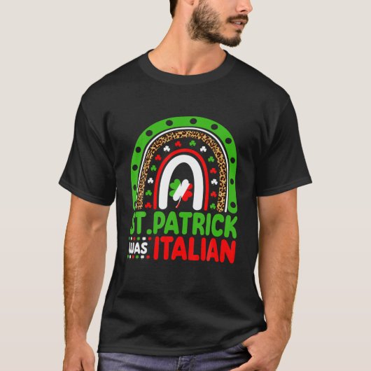 St. Patrick was Italiaanse Rainbow St. Patrick's D T-shirt (Voorkant)