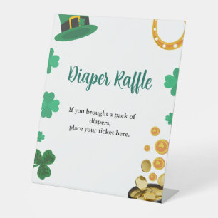St Patrick Waterverf Baby shower luierloterij Reclamebord Met Voetstuk