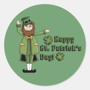 St Patrick wenst je een prettige St Pats Day Ronde Sticker