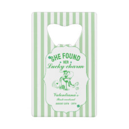 St. Patrick ze vond haar geluksbrenger vrijgezelle Kredietkaart Flessenopener