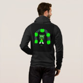 St. Patrick'FrankenCheese Mannen volledig-Zip Hook Hoodie (Achterkant volledig)