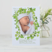 St. Patrick's Baby boy Faire-part de naissance pho (Debout devant)