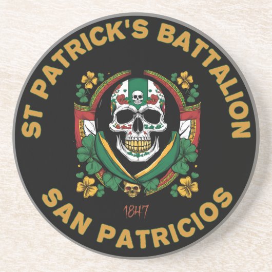 St Patricks Battalion San Patricios Irish Mexican Zandsteen Onderzetter (Voorkant)