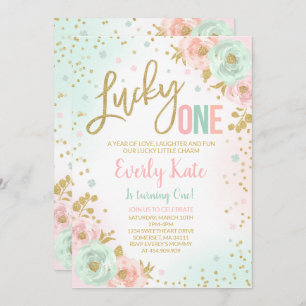 St. Patrick's Birthday Invitation Lucky One Party