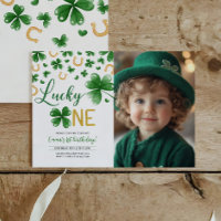 St. Patrick's Birthday Invitation Lucky One Party
