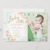 St. Patrick's Birthday Invitation Lucky One Party (Devant)