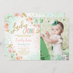 St. Patrick's Birthday Invitation Lucky One Party