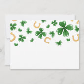 St. Patrick's Birthday Invitation Lucky One Party Kaart (Achterkant)