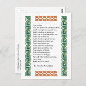 St. Patrick's Breastplate Prayer met Keltische Kno Briefkaart (Voorkant / Achterkant)