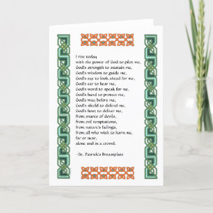 St. Patrick's Breastplate Prayer met Keltische Kno Kaart