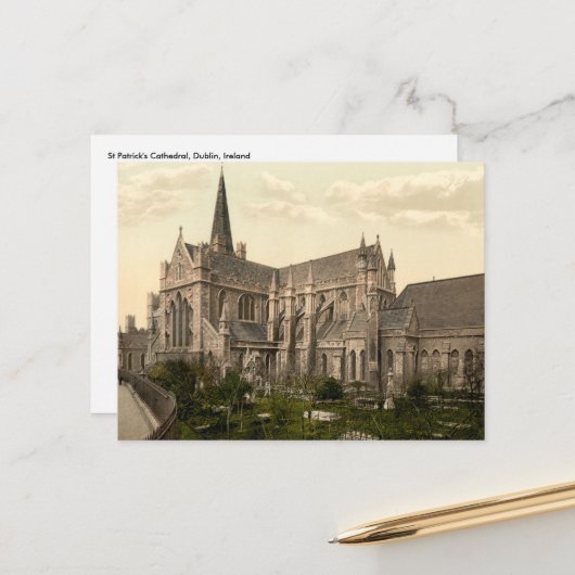 St Patrick's Cathedral Briefkaart (Voorkant / Achterkant in situ)