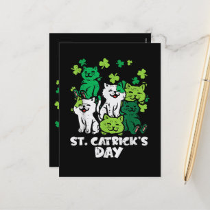 St Patricks Catricks Dag Katten Saint Pattys Feestdagenkaart