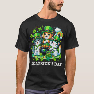 St Patricks Catricks Dag Katten Saint Pattys Kat L T-shirt
