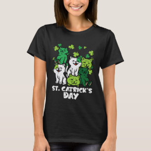 St Patricks Catricks Day Katten Saint Pattys Vrouw T-shirt