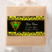 ST PATRICK'S CELTIC HEART BLACK EN GOLD DAMASK ETIKET (Insitu)
