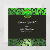ST. PATRICK'S CELTISCHE HART Groen damast Kaart (Achterkant)