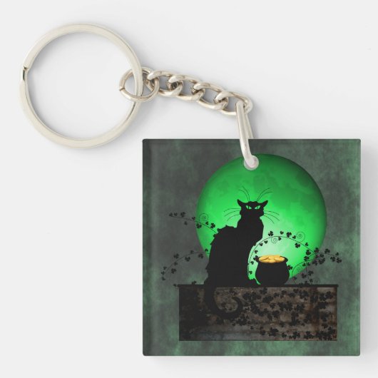 St. Patrick's Chat Noir Sleutelhanger (voorkant)