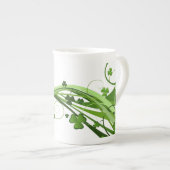 St. Patrick's Clover Bone China Mug (Devant droit)