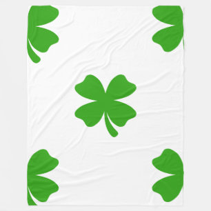 st patricks clover emoji blanket fleece deken