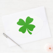 st patricks clover emoji ovale sticker (Envelop)