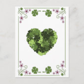 St. Patrick's Clover Heart Briefkaart (Voorkant)