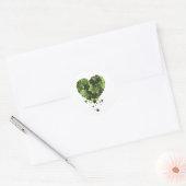 St. Patrick's Clover Heart Ronde Sticker (Envelop)