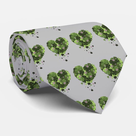 St. Patrick's Clover Heart Stropdas (Opgerold)