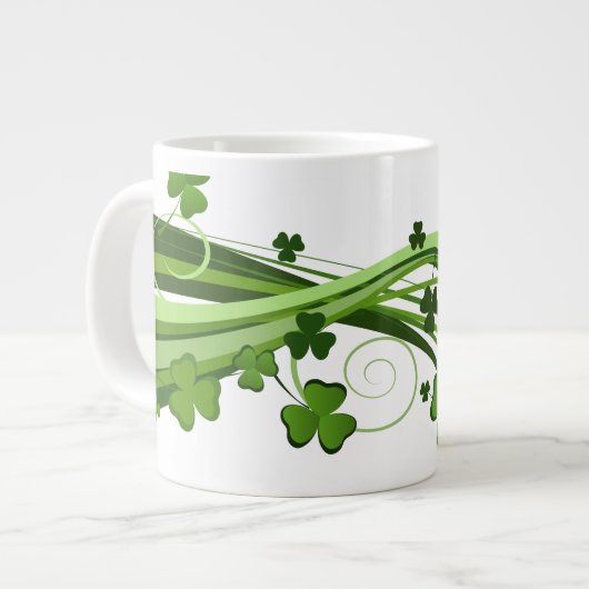 St. Patrick's Clover Jumbo Mok (Voorkant links)