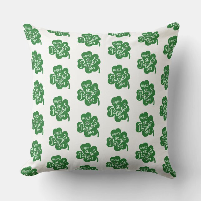 St. Patrick's Clover Kussen (Voorkant)