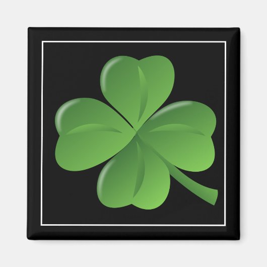 St. Patricks Clover Magnet Magneet (Voorkant)