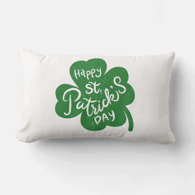 St. Patrick's Clover Pillow Kussen (Voorkant)