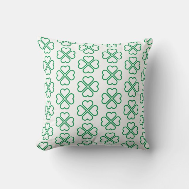 St. Patrick's Clover Pillow Kussen (Voorkant)
