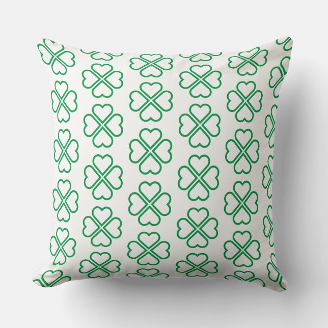 St. Patrick's Clover Pillow Kussen (Voorkant)