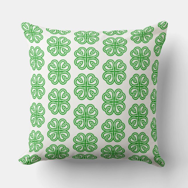 St. Patrick's Clover Pillow Kussen (Voorkant)