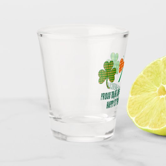 St Patrick's Coquette Shamrock gepersonaliseerd Shot Glas (Links)
