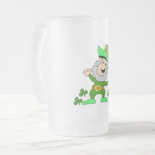 St. Patricks Custom 16oz Frosted Mok (Voorkant links)