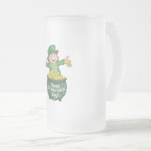 St. Patricks Custom 16oz Frosted Mok (Voorkant rechts)