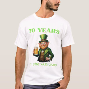 St. Patrick's Dag 70 Jaar Shenanigans Verjaardag T-shirt