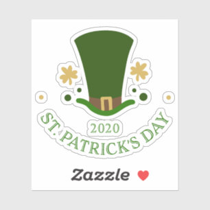 St.Patrick's dag bidden pet & shamrock Sticker