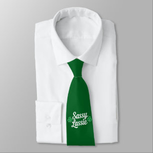 St. Patrick's Dag Brutaal Meisje Grappig Iers Stropdas