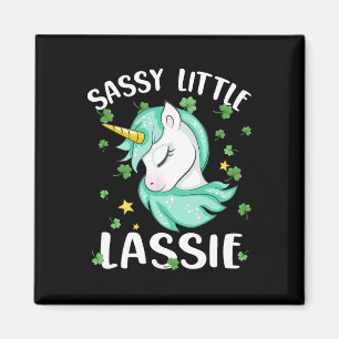 St. Patrick's Dag Cadeau Grappig Gezicht Eenhoorn Magneet