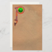 ST PATRICK'S DAG CELTIC P MONOGRAM MET SHAMROCK BRIEFPAPIER (Voorkant / Achterkant)