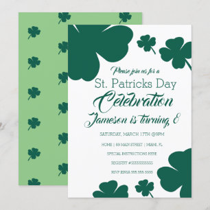 St. Patrick's Dag Feest Klaver Groene Decoratie Kaart