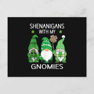 St Patricks dag geluk Shamrock luipaard kabouters Briefkaart