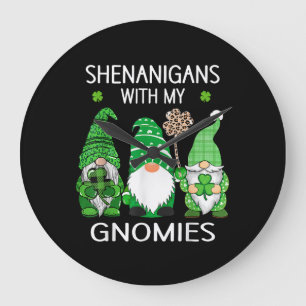 St Patricks dag geluk Shamrock luipaard kabouters Grote Klok