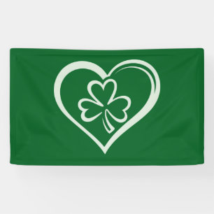 St. Patrick's Dag Grappige Shamrock Hart Iers Spandoek