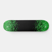st patricks dag / groen glitterpatroon skateboard (Horizontaal)