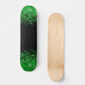 st patricks dag / groen glitterpatroon skateboard (Voorkant)