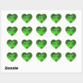 ST.PATRICK'S DAG GROENE EMERALD GEM SHAMROCK HEART HART STICKER (Vel)